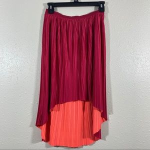 NWOT High Low Skirt M Reversible Pleated Skirt